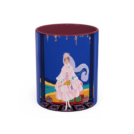 The Moonlit Promenade Colorful Mug (11oz, 15oz) – Blush Elegance, Coastal Romance & Art Deco Style