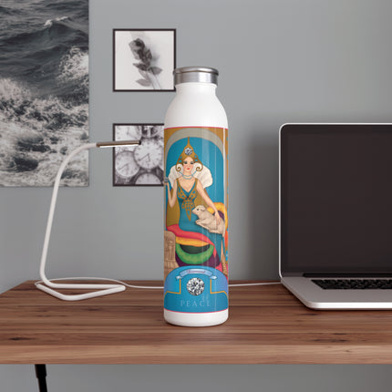 April & Diamond (from the Gem Series) by Sofia Chiostri Slim Water Bottle