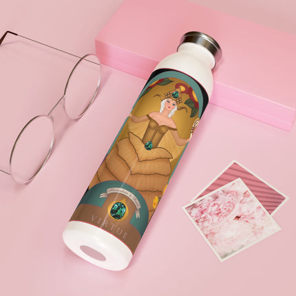 June & Pearl, Alexandrite (from the Gem Series) by Sofia Chiostri Slim Water Bottle
