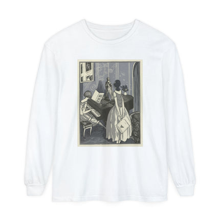 Piano et chant by Fernand Siméon Garment-dyed Long Sleeve T-Shirt