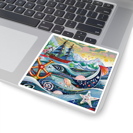 Nautical Patterns Kiss-Cut Stickers  (4 Sizes)