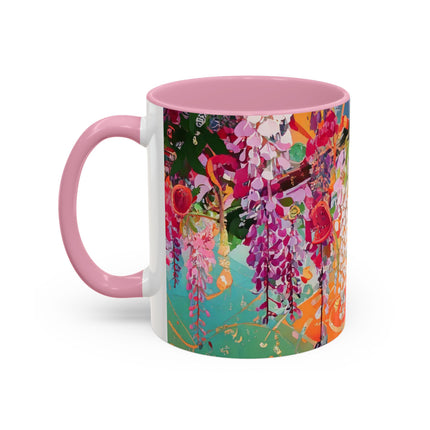 Golden Wisteria Elegance Colorful Mugs (11oz, 15oz)
