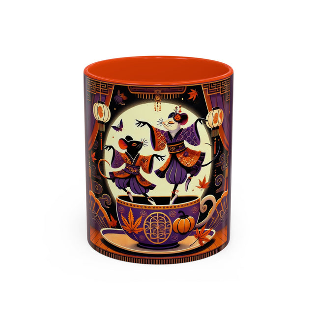 Theatrical Halloween Mice on Teacup Colorful Mugs (11oz, 15oz)