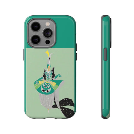 Peacock Dancer Phone Case – Opulent Glamour & Theatrical Elegance