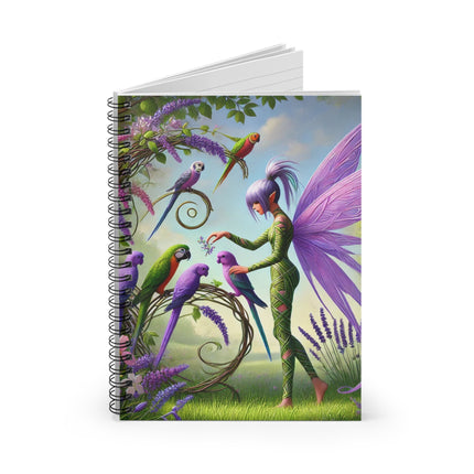 Lavender-Winged Fairy Spiral Notebook - Ruled Line