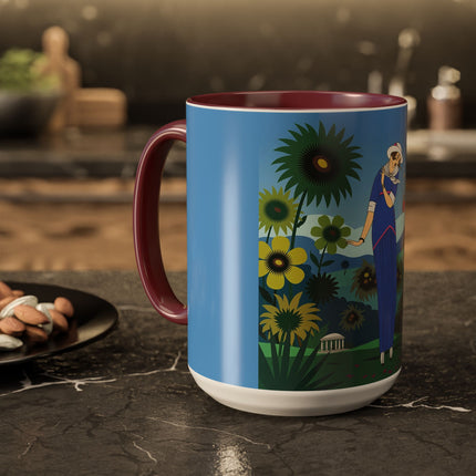 The Secret Language Of Flowers Colorful Mugs – Art Deco Botanical Elegance