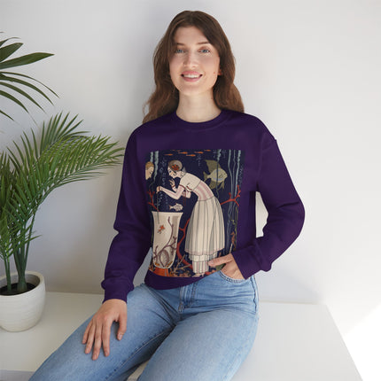 L'Etourdissant Petit Poisson (The Dazzling Little Fish) by George Barbier Heavy Blend™ Crewneck Sweatshirt