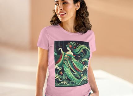 Mermaid Queen Rising from the Deep Women's Midweight Cotton Tee