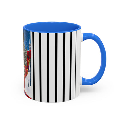 Elegant Winter Woman in Sleigh Colorful Mugs (11oz, 15oz)