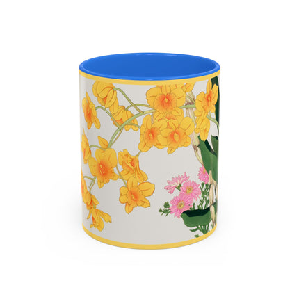 Golden Bow Orchid by Tanigami Kônan Colorful Mugs (11oz, 15oz)