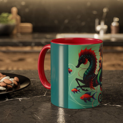 Mermaid & Sea Dragon Mug – Ocean Guardian & Mythic Beauty