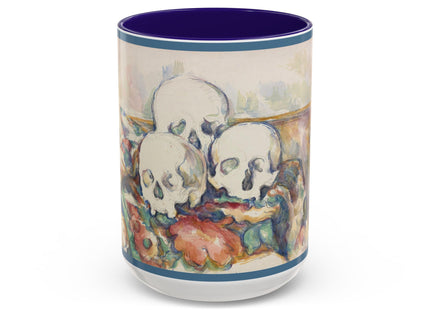 The Three Skulls by Paul Cézanne Colorful Mugs (11oz, 15oz)