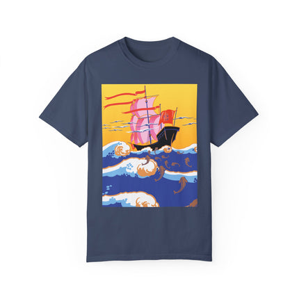 Golden Seas and Whimsical Dreams Unisex Garment-Dyed T-shirt