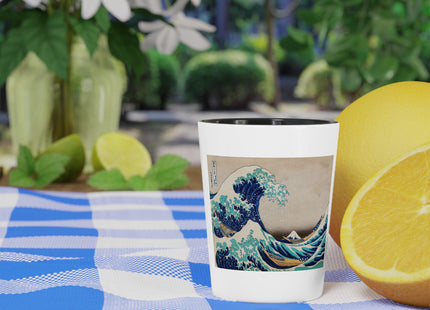 The Great Wave off Kanagawa by Katsushika Hokusai Ceramic Shot Glass