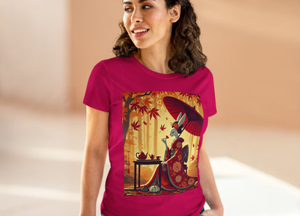 Theatrical Harvest Rabbit Women's Midweight Cotton Tee