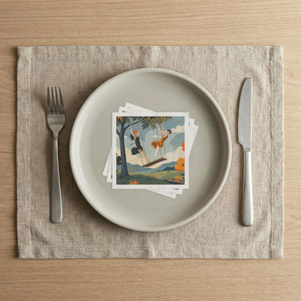 🌳🌺 The Ladies Of The Garden Swing Napkins – Art Deco Floral Adventure