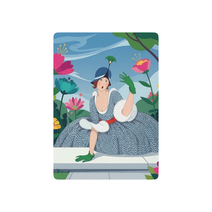 🌸🌿 The Lady Of The Secret Garden Playing Cards – Art Deco Garden Elegance
