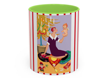 Art Deco Christmas Colorful Mugs (11oz, 15oz)