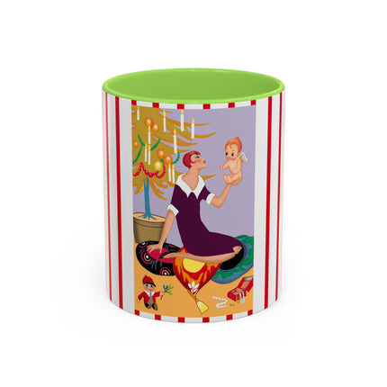 Art Deco Christmas Colorful Mugs (11oz, 15oz)