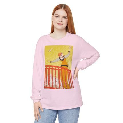 La Passerelle by Charles Martin Garment-dyed Long Sleeve T-Shirt