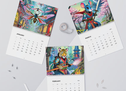 Neon Beasts: A Cyberpunk Odyssey Wall Calendars (2025)