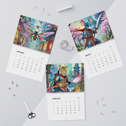 Neon Beasts: A Cyberpunk Odyssey Wall Calendars (2025)