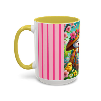 Geisha Kitten’s Easter Delight Colorful Mugs (11oz, 15oz)
