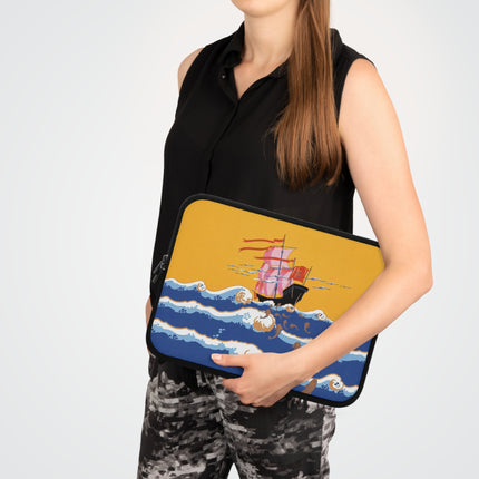 Golden Seas and Whimsical Dreams Laptop Sleeve