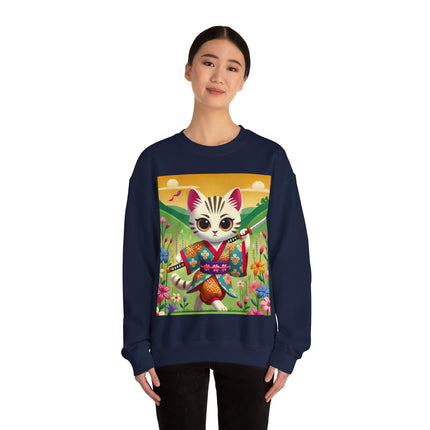 Samurai Kitten Unisex Heavy Blend™ Crewneck Sweatshirt