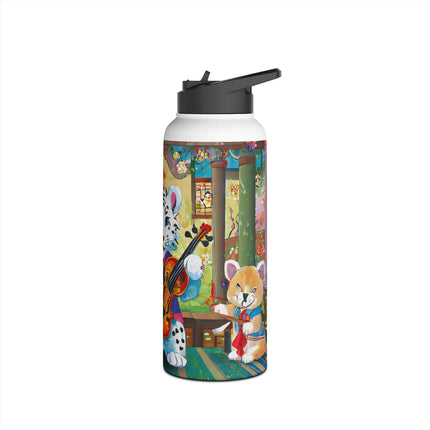 Melodies of the Snow Lion Cub Stainless Steel Water Bottle