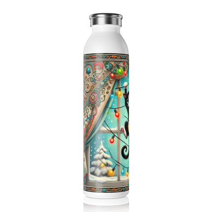 Mischief in Tinselland Slim Water Bottle