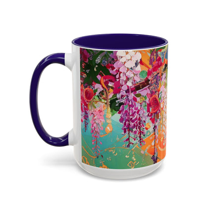 Golden Wisteria Elegance Colorful Mugs (11oz, 15oz)