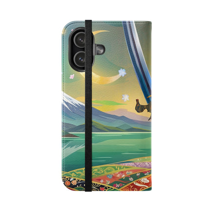 🐕⚔️ Cyberpunk Samurai Dog Flip Case – Futuristic Honor & Kitsune Spirit