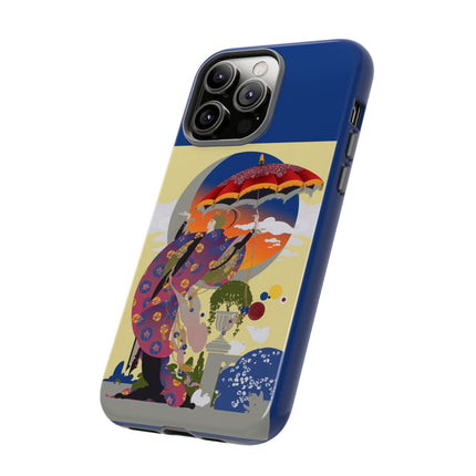 Parasol Sunset Geisha Phone Case – Elegant Twilight Grace