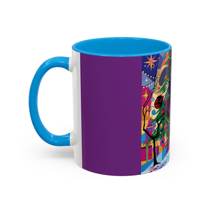 🎄✨ Christmas Among The Twinkling Trees Colorful Mug – Art Deco Holiday Fantasy