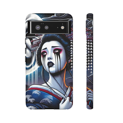 Geisha’s Black Ink Tears Phone Cases