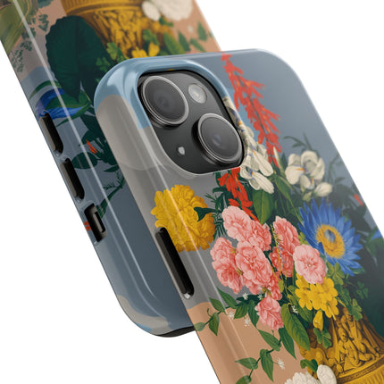 🌺🐦 The Garden Of Golden Birds Phone Case – Art Deco Floral Elegance