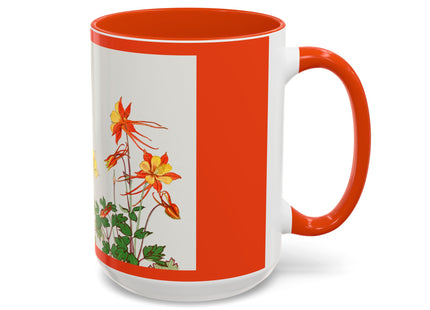 Aquilegia Flowers by Tanigami Kônan Colorful Mugs (11oz, 15oz)