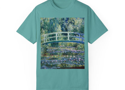 Water Lilies and Japanese Bridge by Claude Monet Unisex Garment-Dyed T-shirt