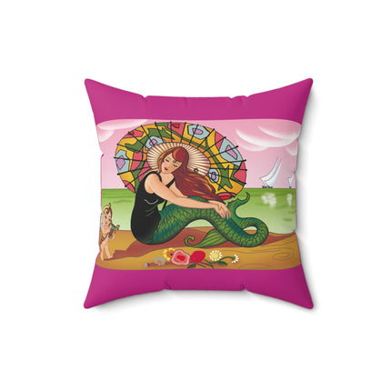 Siren Serenade by Carlo Chiostri Spun Polyester Square Pillow