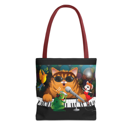 Tote Bag Jazz Cat Music Artwork