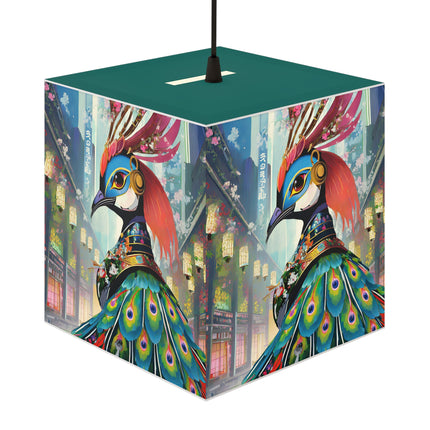 Techno Plumes Light Cube Lamp