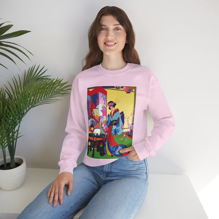 A Timeless Journey by Umberto Brunelleschi Heavy Blend™ Crewneck Sweatshirt
