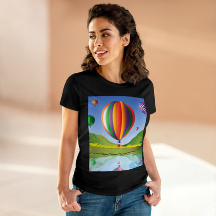 Colorful Heights Women's Midweight Cotton Tee