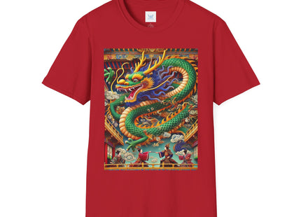 Tibetan Dragon Over Kabuki Duel Unisex Softstyle T-Shirt