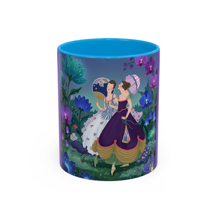 The Ladies Of The Moonlit Garden Colorful Mugs – Art Deco Floral Elegance