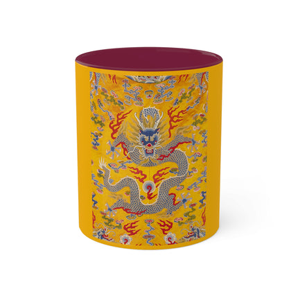 The Imperial 12-Symbol Robe, A Dragon's Regalia Colorful Mugs, 11oz