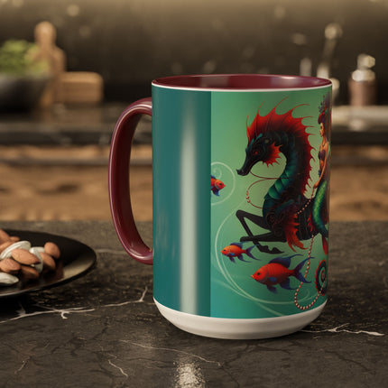 Mermaid & Sea Dragon Mug – Ocean Guardian & Mythic Beauty