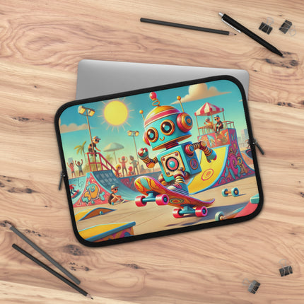 The Skate Park Robot Laptop Sleeve – Action, Energy & Retro Fun