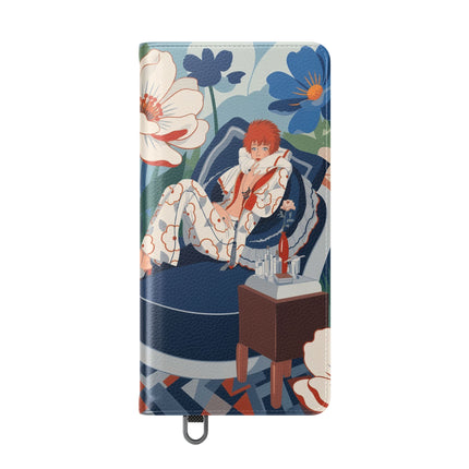 🌺🪞 The Lady Of The Grand Flower Salon Flip Case – Art Deco Floral Elegance